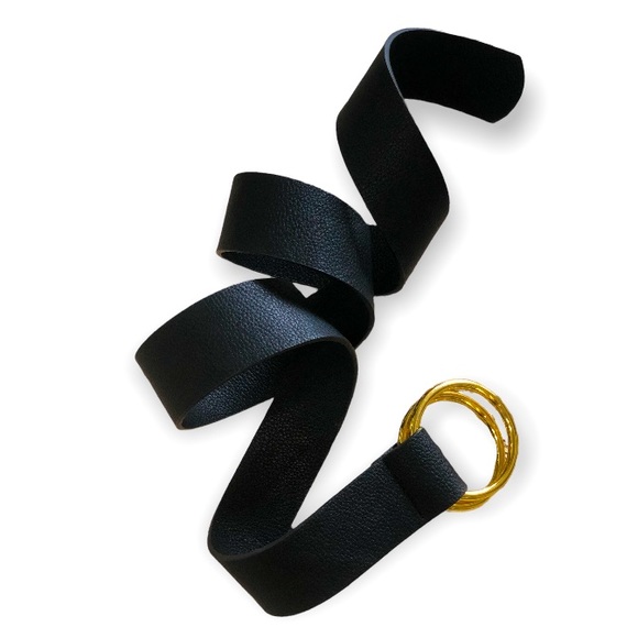 Vegan Leather Double Ring Cincher Belt - Picture 2 of 5